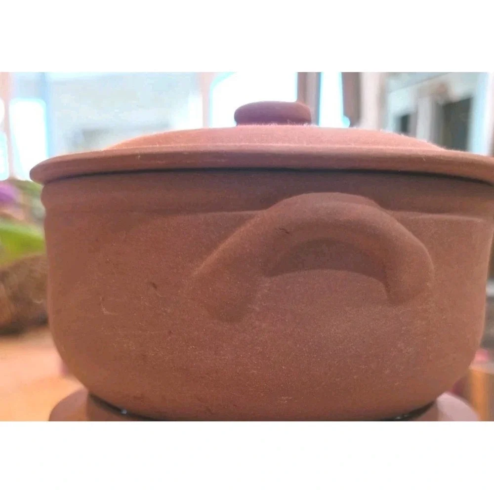 Lot 2 Crate & Barrel Terracotta Covered Casserole Dish Cottagecore Rustic Tuscan
